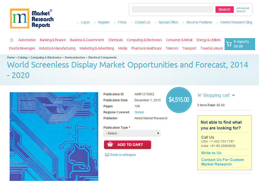 World Screenless Display Market Opportunities and Forecast'