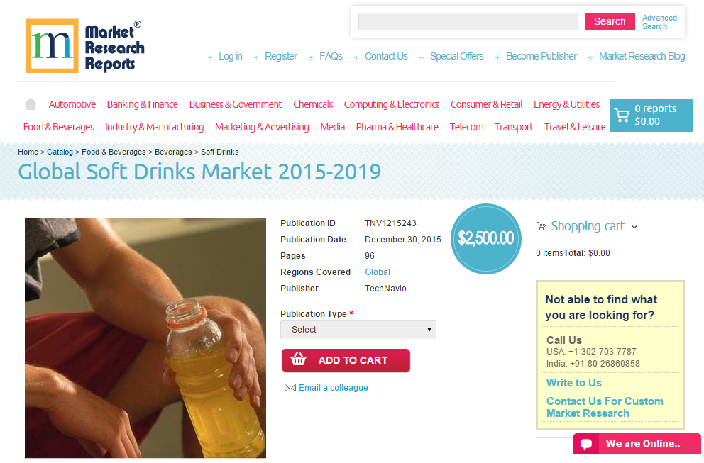 Global Soft Drinks Market 2015 - 2019'