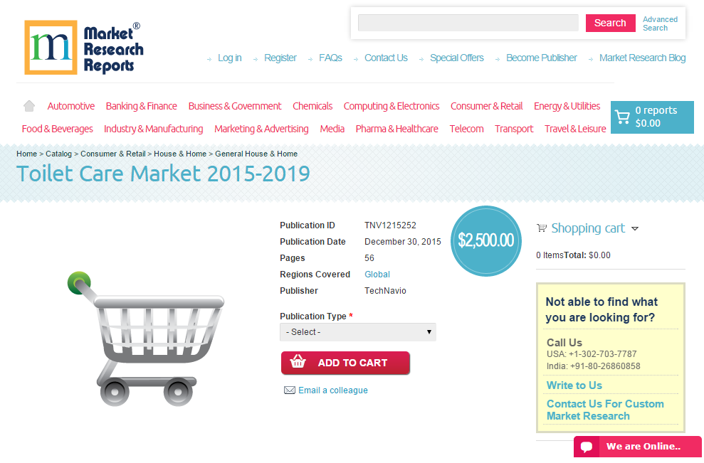 Toilet Care Market 2015 - 2019'