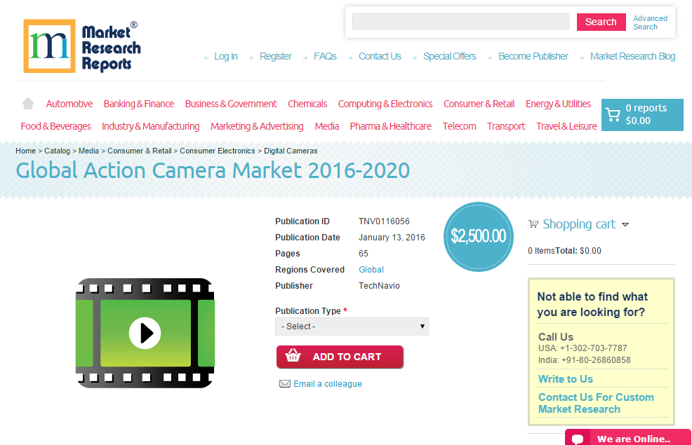 Global Action Camera Market 2016 - 2020'