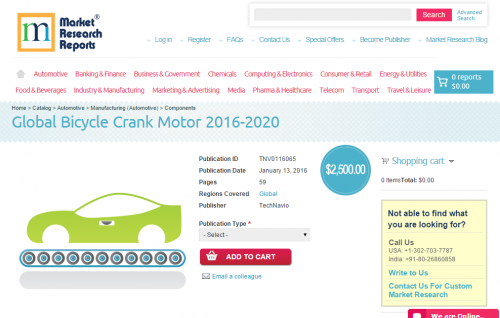 Global Bicycle Crank Motor 2016 - 2020'