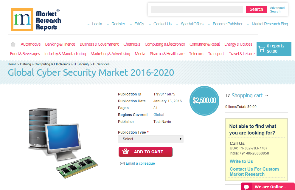 Global Cyber Security Market 2016 - 2020