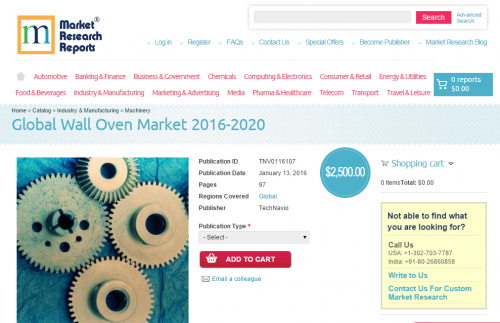 Global Wall Oven Market 2016 - 2020'