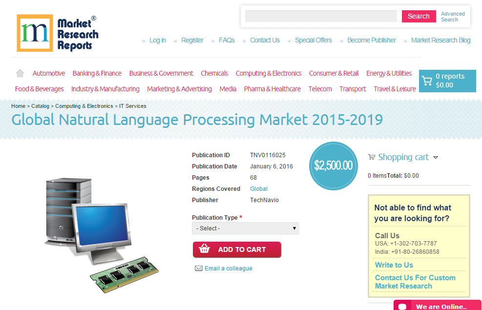 Global Natural Language Processing Market 2015 - 2019