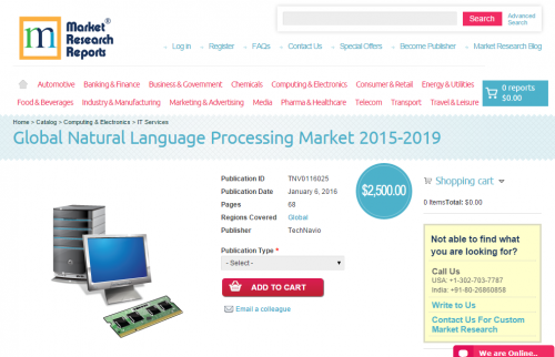 Global Natural Language Processing Market 2015 - 2019'