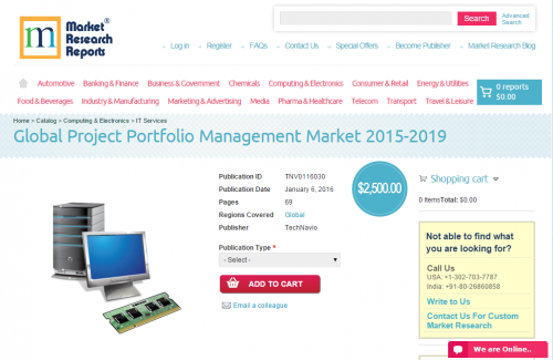 Global Project Portfolio Management Market 2015 - 2019'