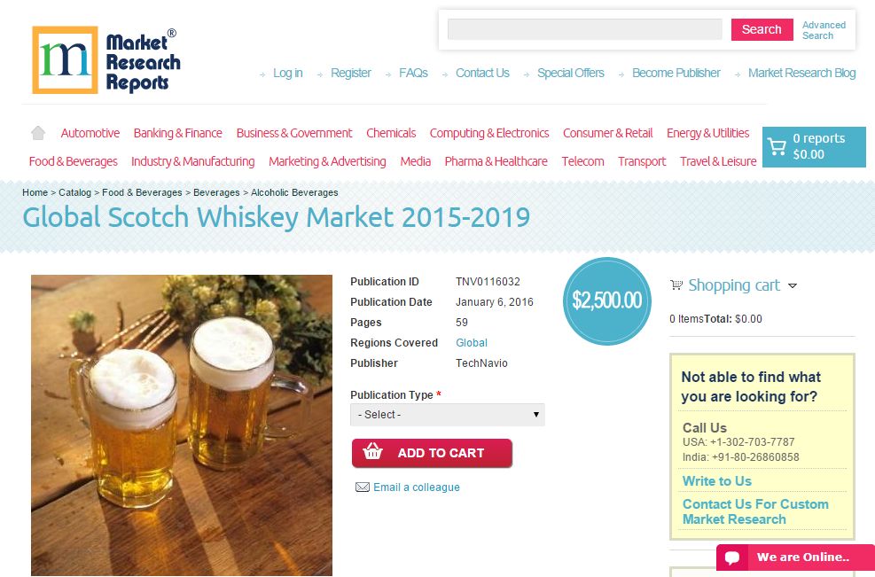 Global Scotch Whiskey Market 2015 - 2019