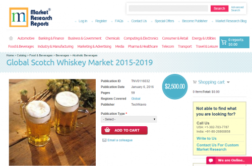 Global Scotch Whiskey Market 2015 - 2019'