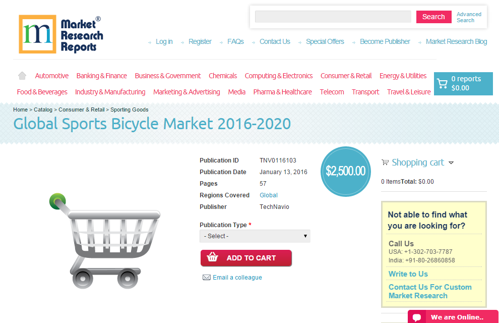 Global Sports Bicycle Market 2016 - 2020