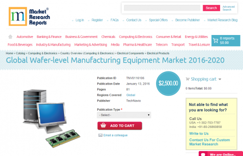 Global Wafer-level Manufacturing Equipment Market 2016'