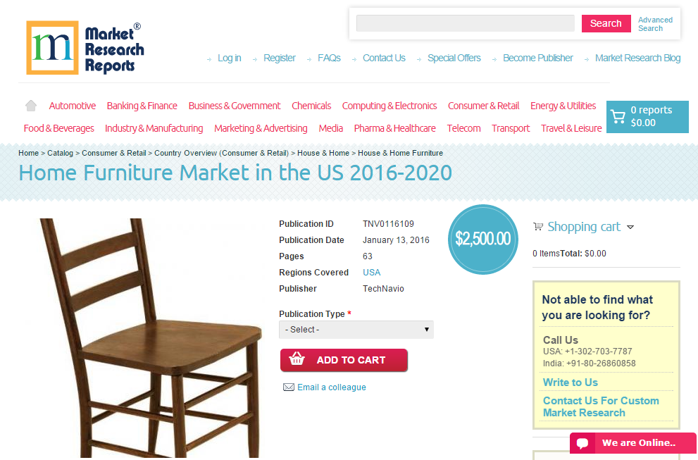 Home Furniture Market in the US 2016 - 2020