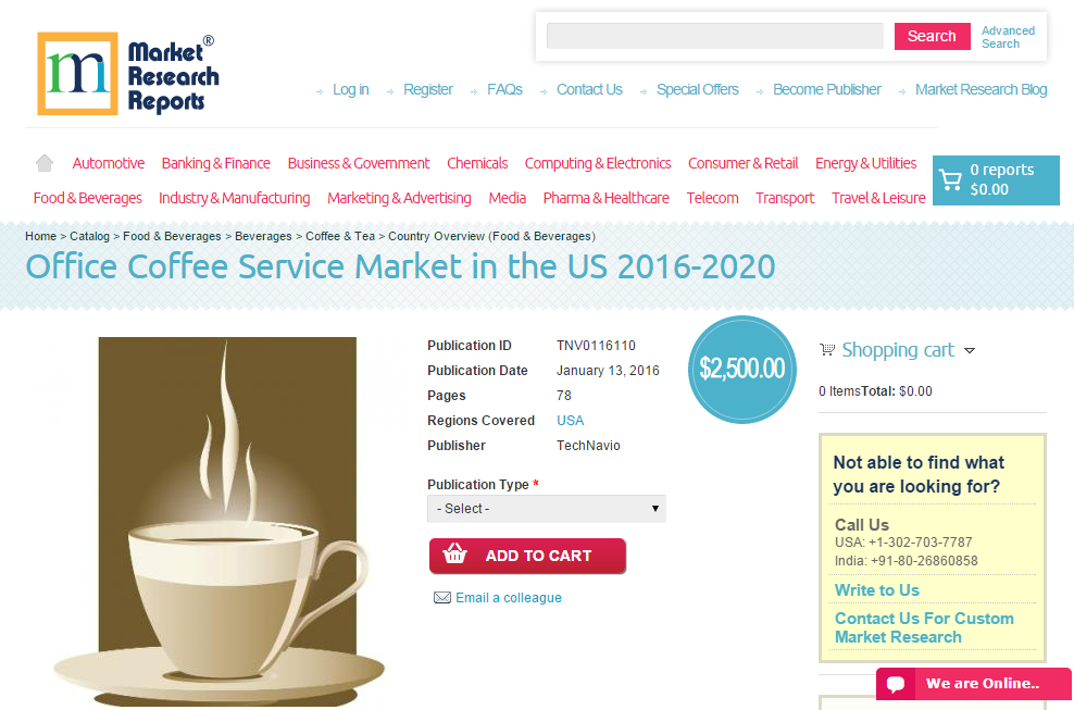 Office Coffee Service Market in the US 2016 - 2020
