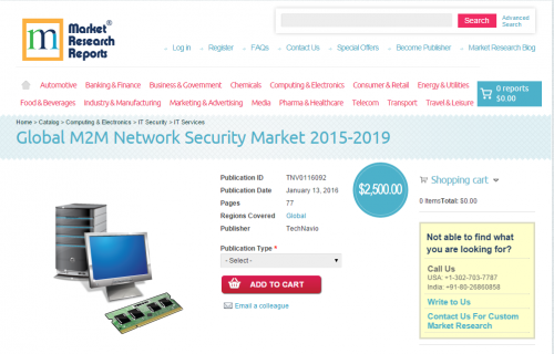 Global M2M Network Security Market 2015 - 2019'