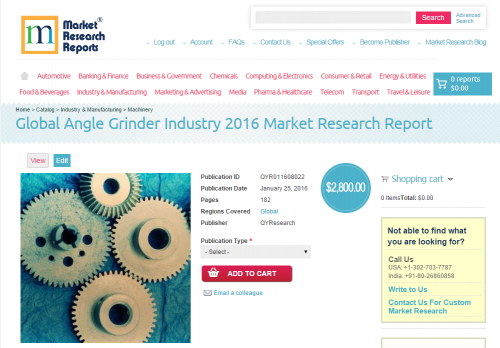 Global Angle Grinder Industry 2016'