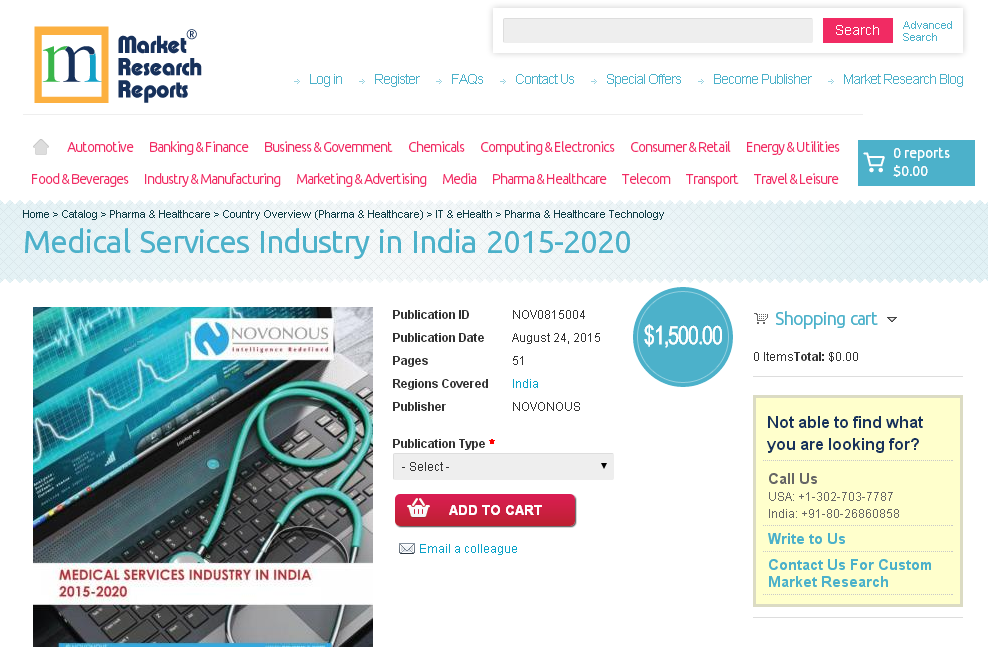 Medical Services Industry in India 2015 - 2020