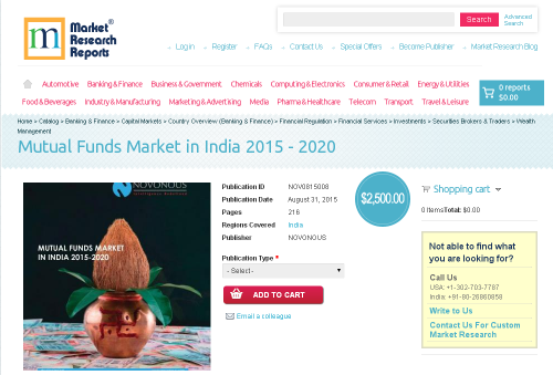 Mutual Funds Market in India 2015 - 2020'