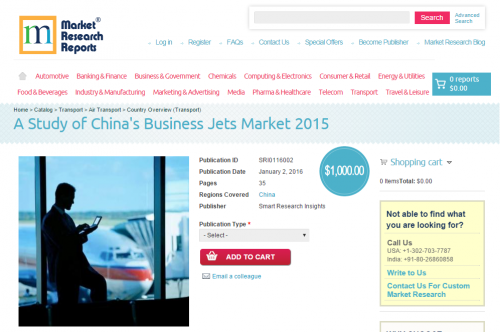 A Study of China's Business Jets Market 2015'