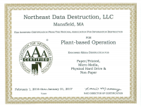 NAID certificate