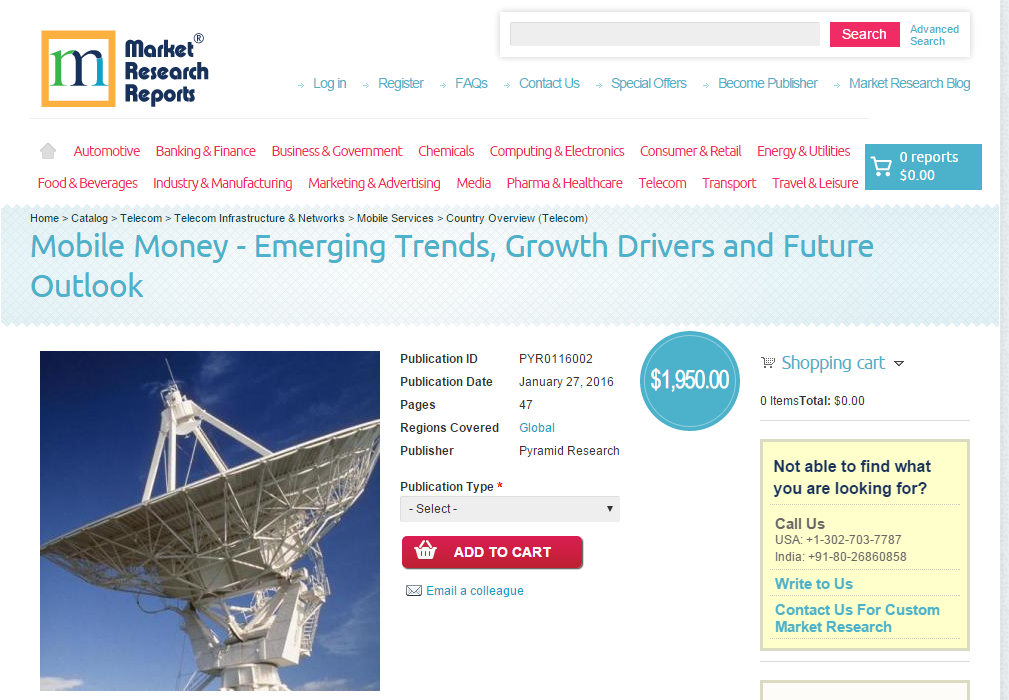 Mobile Money - Emerging Trends, Growth Drivers'