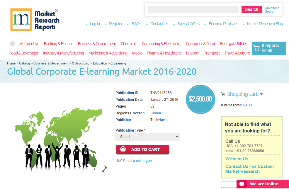 Global Corporate E-learning Market 2016 - 2020'