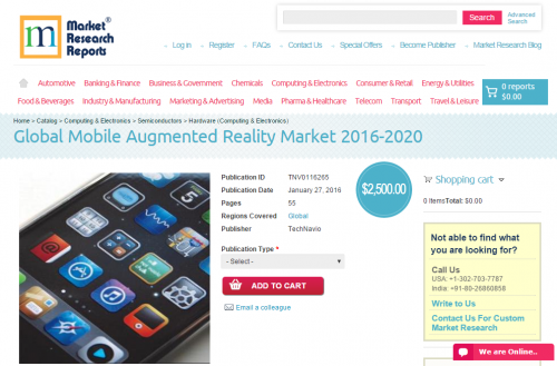 Global Mobile Augmented Reality Market 2016 - 2020'