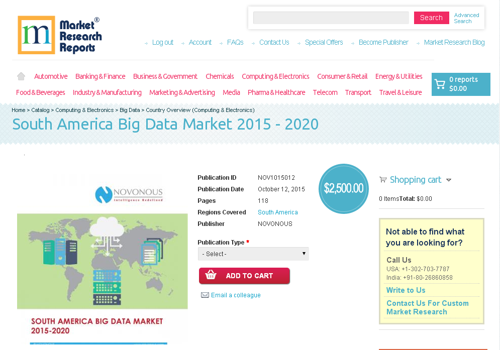 South America Big Data Market 2015-2020'