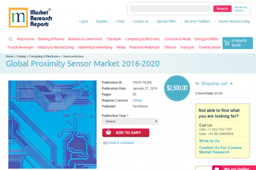 Global Proximity Sensor Market 2016 - 2020'