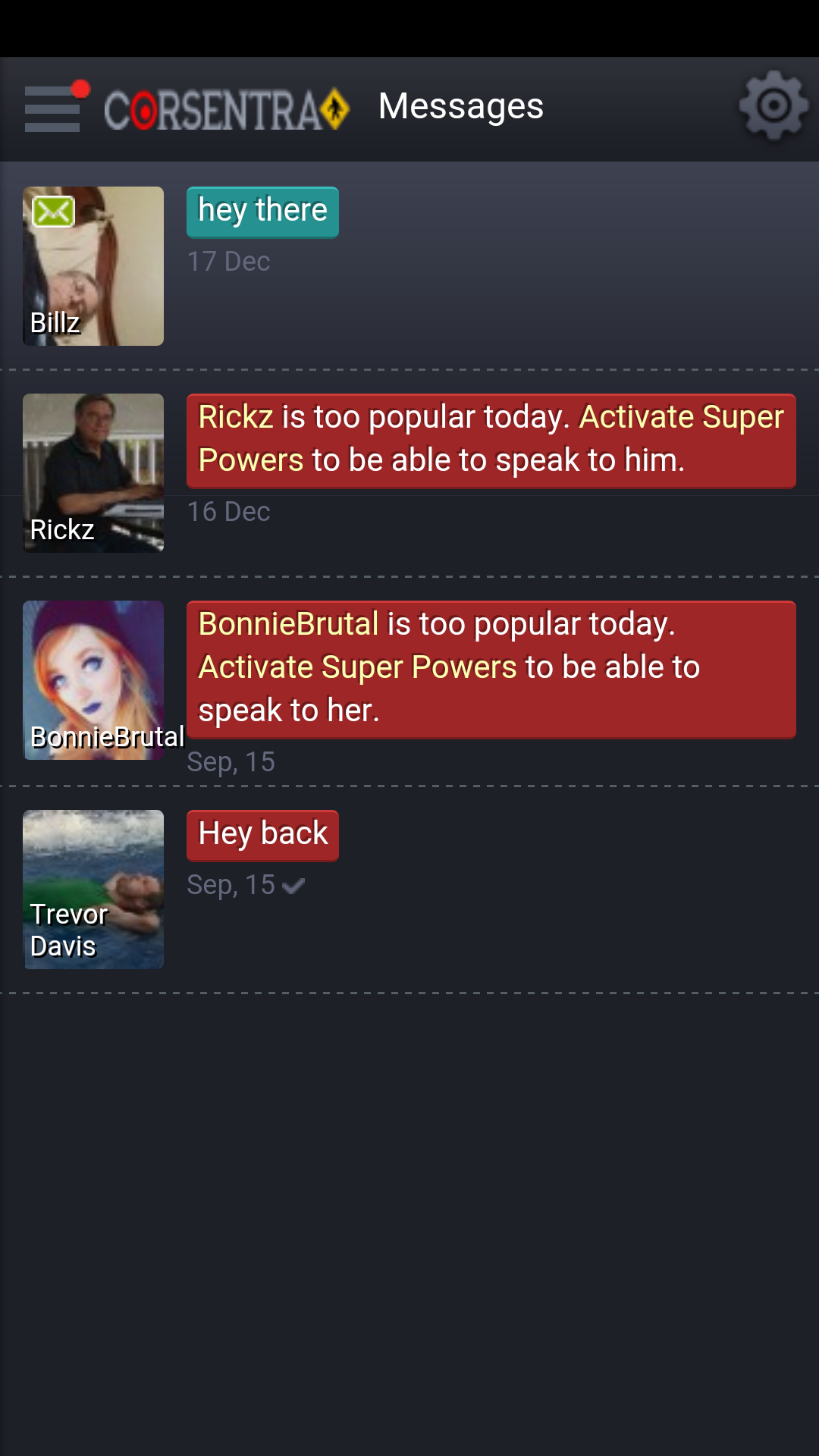 Chat on Corsentra
