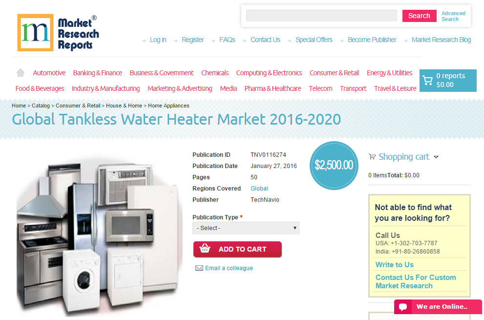 Global Tankless Water Heater Market 2016 - 2020