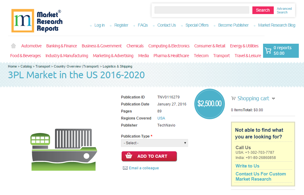 3PL Market in the US 2016 - 2020