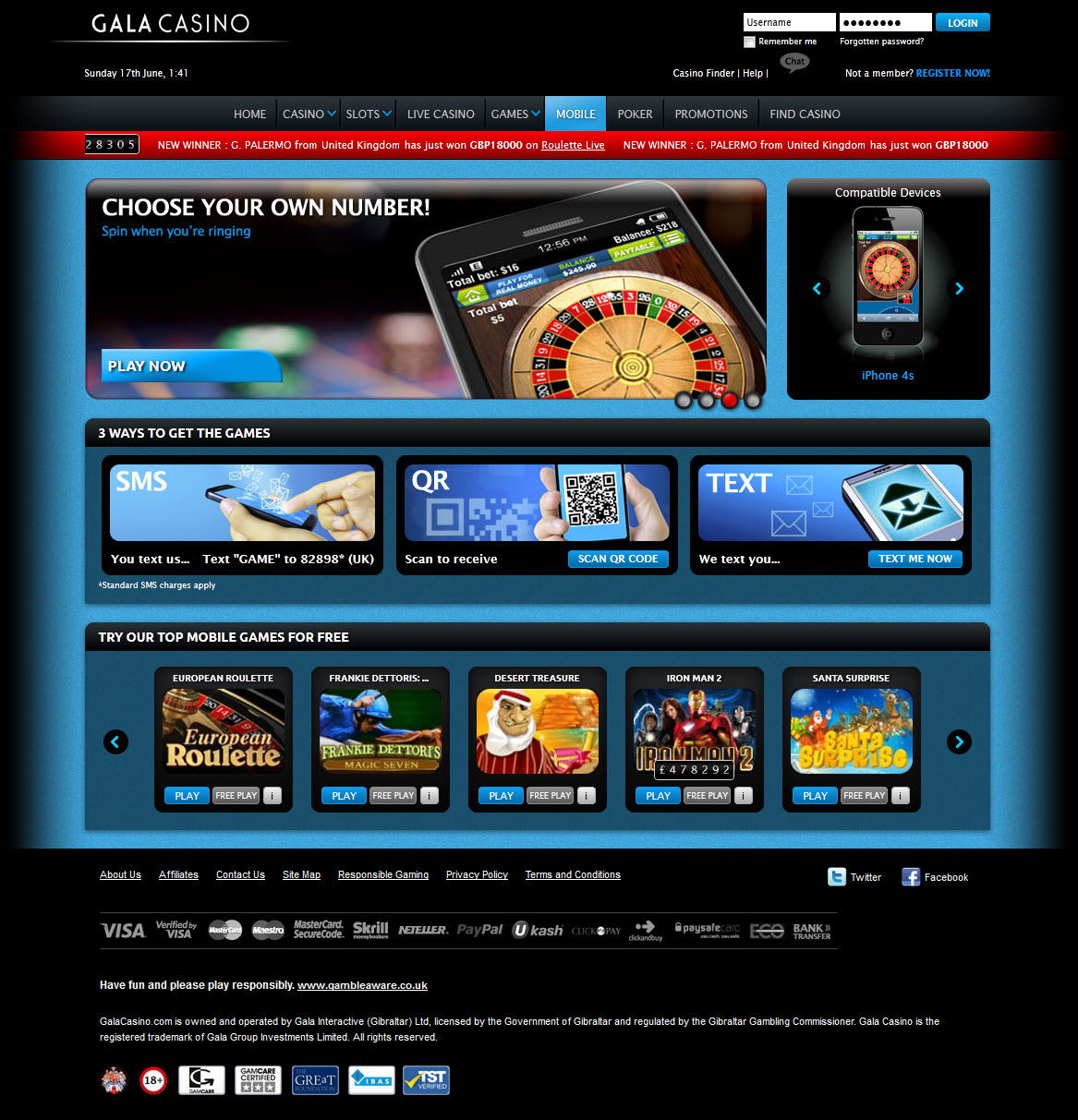 Gala Casino Mobile'