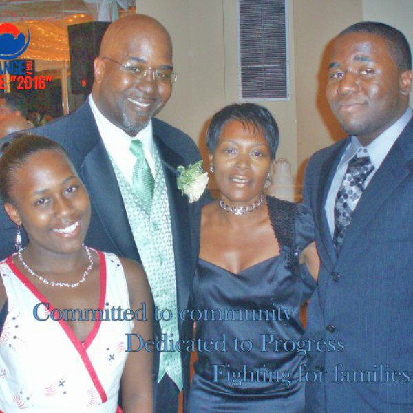 Rodney Reid with his family.