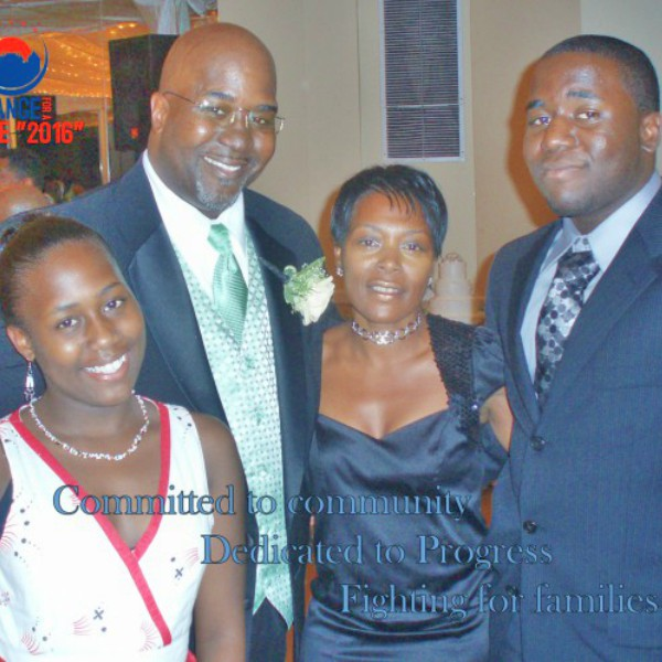 Rodney Reid with his family.'