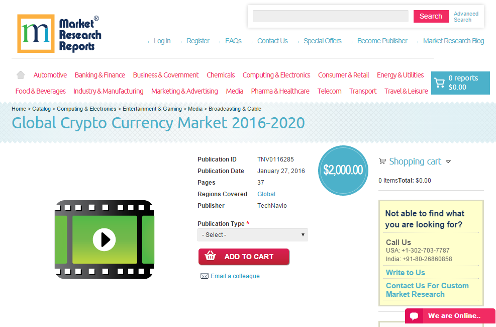 Global Crypto Currency Market 2016 - 2020