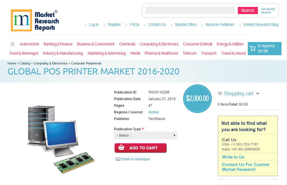 Global POS Printer Market 2016 - 2020'