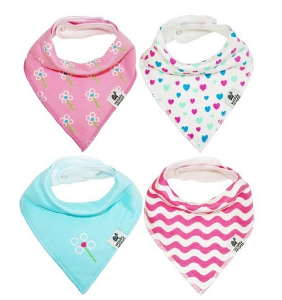 Wobbly Noddle Bandana Bibs on Amazon