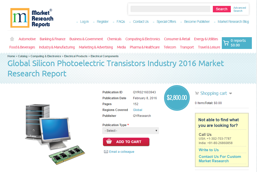 Global Silicon Photoelectric Transistors Industry 2016'