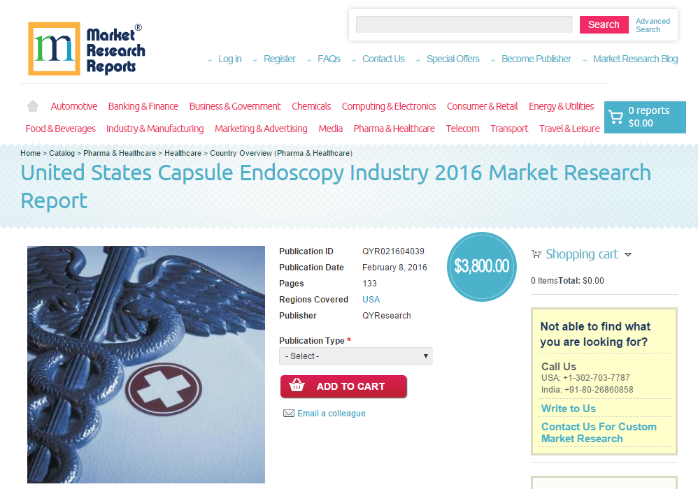 United States Capsule Endoscopy Industry 2016