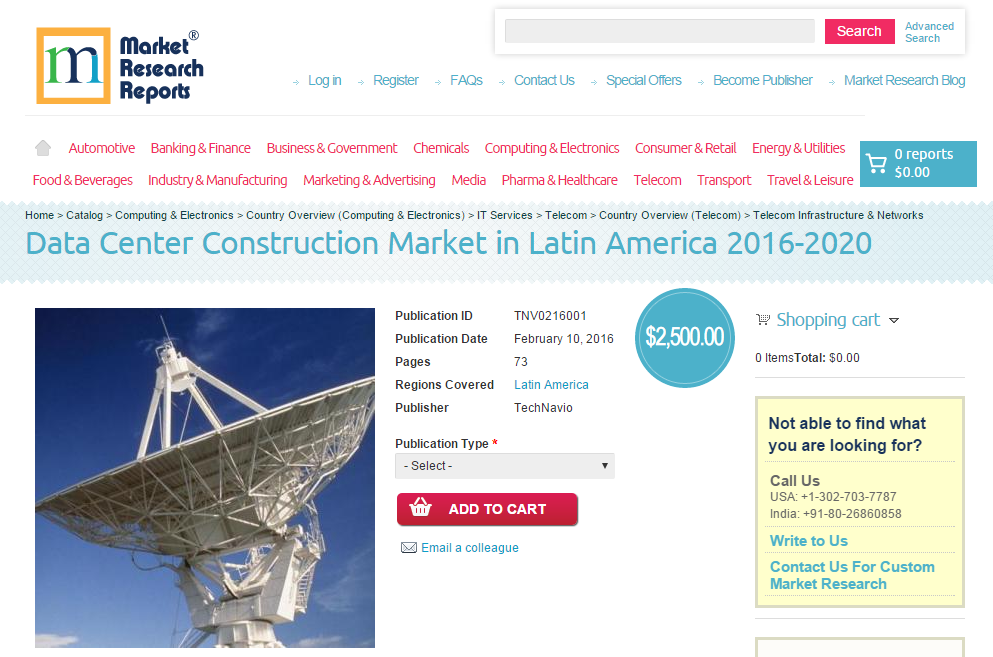Data Center Construction Market in Latin America 2016 - 2020
