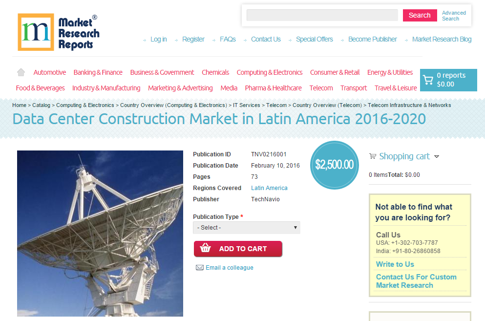 Data Center Construction Market in Latin America 2016 - 2020'