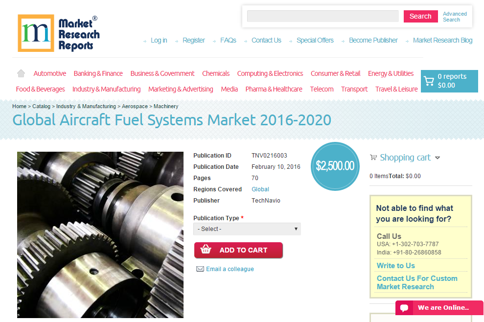 Global Aircraft Fuel Systems Market 2016 - 2020'