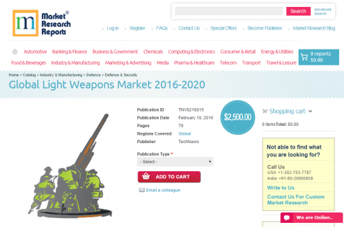 Global Light Weapons Market 2016 - 2020'