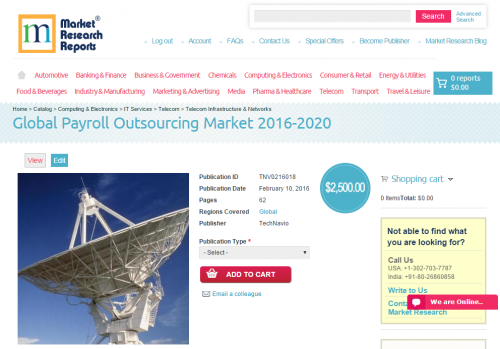 Global Payroll Outsourcing Market 2016 - 2020'