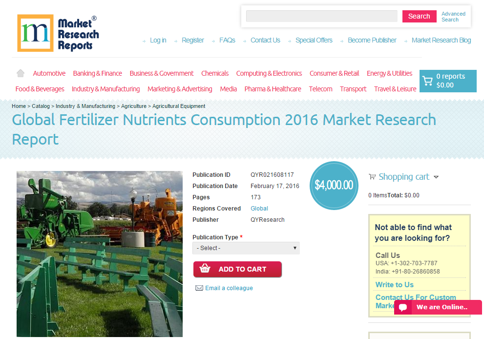 Global Fertilizer Nutrients Consumption 2016