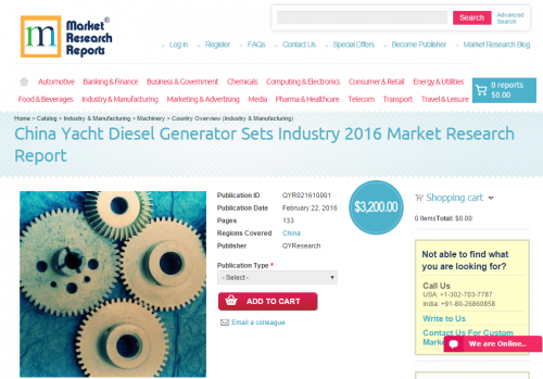 China Yacht Diesel Generator Sets Industry 2016'
