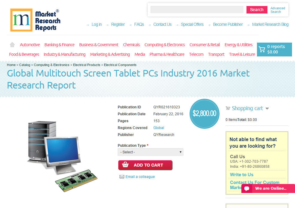 Global Multitouch Screen Tablet PCs Industry 2016'