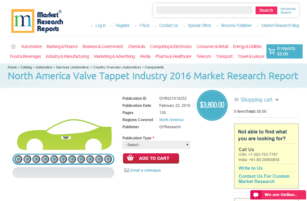 North America Valve Tappet Industry 2016'