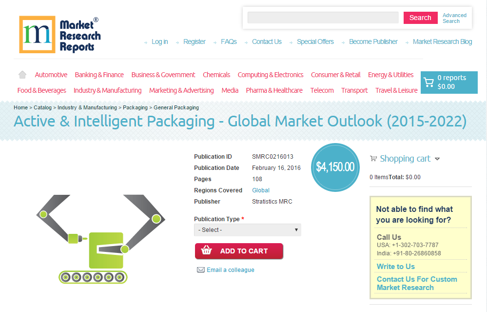 Active &amp;amp; Intelligent Packaging - Global Market Outlo'