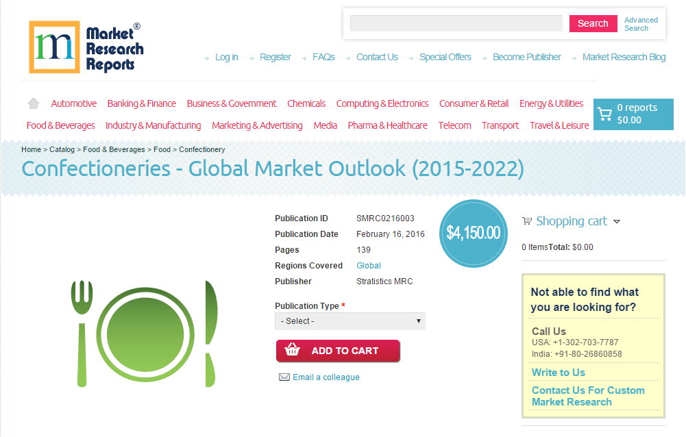 Confectioneries - Global Market Outlook (2015-2022)