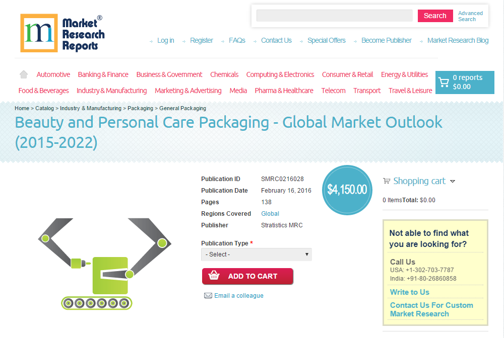 Beauty and Personal Care Packaging - Global Market Outlook